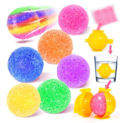 24 Packs Gift Bouncy Ball Kit with Cards for Kids Magic Bouncing Ball STEM Science Experiment Craft Party Favors School Classroom Gifts Exchange for Boys and Girls