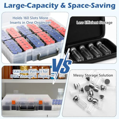 120 Slots Peptide Storage Box Bulk 10ml Plastic Peptide Case - color: Transparent, size: 10ml 120 Slots