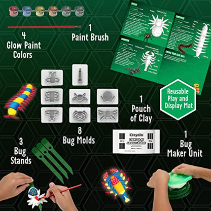 Crayola Glow in The Dark Critter Creator, Clay Bug Toy Kit for Kids