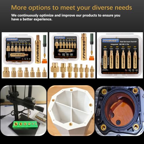 Heat Set Insert Tips Kit for Threaded inserts M2 M2.5 M3 M4 M5 M6 - color: M2-m6 Integrated 6 Tips