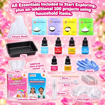 Butterfly EduFields 100+ Experiments Girls Science Kit for Kids Age 5-7 6-8 - style: Girl Science Kit 4-8