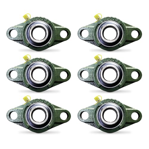 UCFL205-16 Pillow Block Bearing - Pack of 6 Flange Mounted Pillow Block Bearings - size: UCFL205-16-6PCS