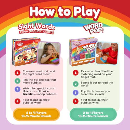 The Fidget Game Ultimate Reading Bundle - Flashcards and Pop Fidget Toys