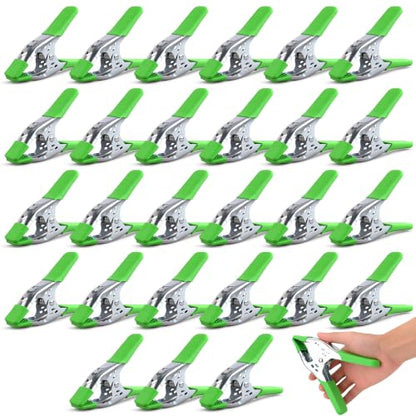 27-Piece 6-inch Heavy Duty Spring Clamp, Large Spring Clamps for Woodworking, Metal Clips 2.4-inch Jaw Opening Clamps for Backdrop, Pool Cover, Photography - size: 6inch 27-Piece