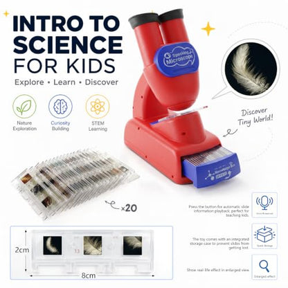 Kids Talking Microscope, Interactive Speaking Microscope with Facts & Quiz