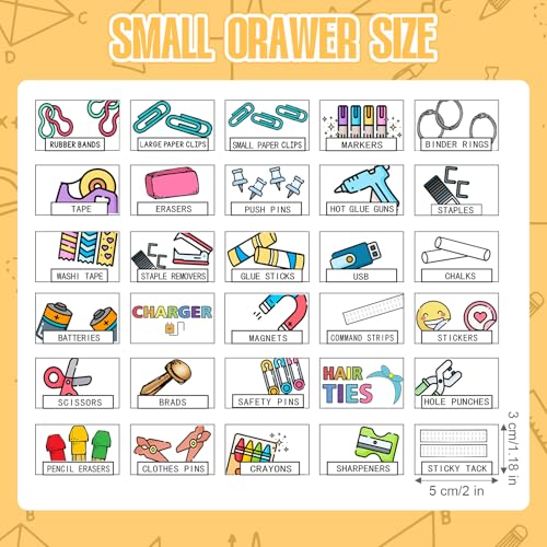 Frienda 84 Pcs 4 Sheet Classroom Toolbox Labels for Teacher,Pastel - style: Pastel