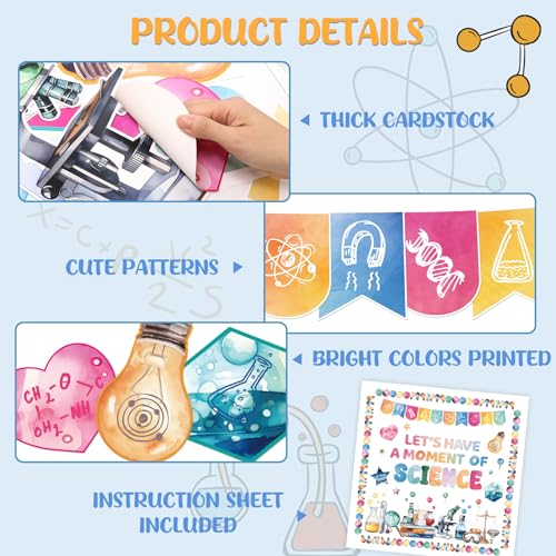 Fancy Land Science Bulletin Board Set for Classroom Decorations 89Pcs