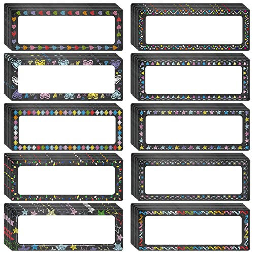 Ctosree 100 Pcs Magnetic Dry Erase Labels Classroom Magnetic Name Tags White Board Nameplates for Teacher Bulletin Board Office School Locker Refrigerator Decor, 3.15 x 1.18 Inch(Dot)