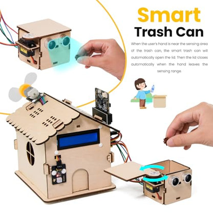 KEYESTUDIO Smart House Kit for Micro:bit V2(not Included), DIY Microbit Home Automation Educational STEM Kit for Beginners 15+