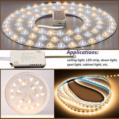 LED Driver 8-24W for Multi-Color Ceiling Strip Spot Light Module Panel, Replacement LED Power Supply Transformer Starter Adapter, Input AC85-265V Output DC36-85V - style: SF 8-24W 3CCT