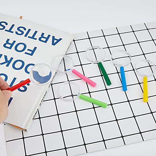 Magnifying Glass Kids 30 Pieces Plastic Magnifier Colorful Mini Hand Lens
