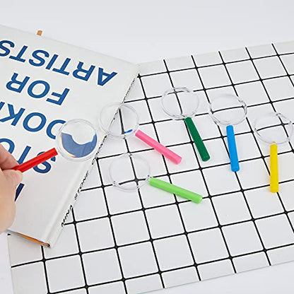Magnifying Glass Kids 30 Pieces Plastic Magnifier Colorful Mini Hand Lens