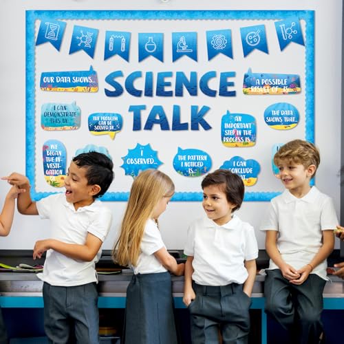 Ocean Science Bulletin Board Set Sea Classroom Decorations Science Talk Bulletin Board Decorations Educational Paper Cutouts for Elementary Middle School Wall Decor Back to School Teacher Supplies - style: Ocean