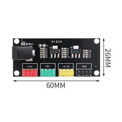 5Pcs Power Module 3.3V 5V 12V Multi-Output Voltage Conversion Module DC-DC Converter 12V to 3.3V/5V/12V Electronic Power Board