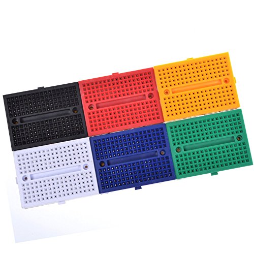 [12Packs] 170 Points Mini Small solderless breadboard Compatible for Proto Shield