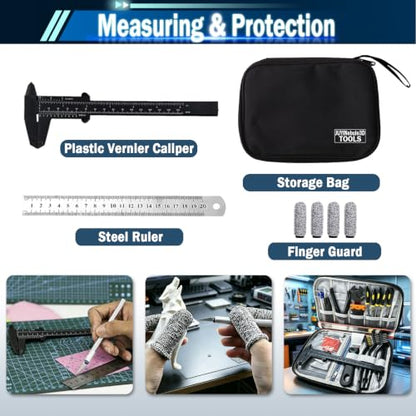 56Pcs 3D Printer Tool Kit for FDM & SLA, Includes Nozzle Unclogging, Support Removal, Model Polishing & Calibration Tools, with Portable Organized Storage Bag