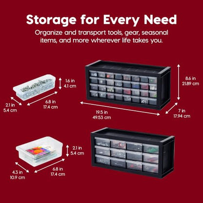 IRIS USA 32-Drawer Tool Organizer, Nuts & Bolts, Small Parts, Black - color: Black, size: 32 Drawer