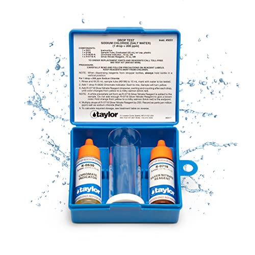 Taylor Technologies K-1766, Pool and Spa Drop Test Kit for Sodium Chloride