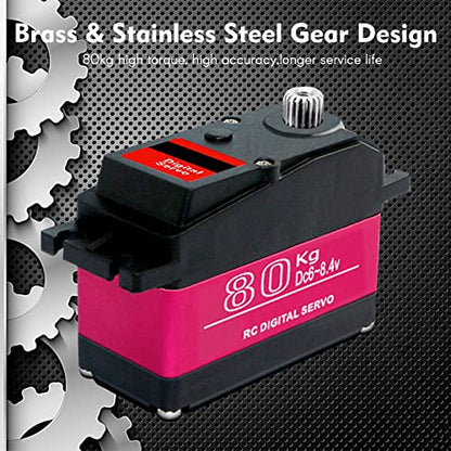 GoolRC 80kg Digital Servo 270?High Torque Servo Motor Metal Gear Waterproof for 1/5 HSP HPI RC Car Baja Car - size: 270 degree