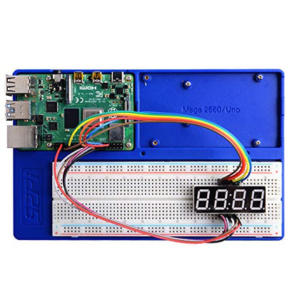 GeeekPi ABS Holder Breadboard Holder for Raspberry Pi 4B, 5 in 1 Base Plate Case for Raspberry Pi 4 Model B,3B+,3B,2B,B+,Zero,Zero W(2) and Arduino UNO,Arduino Mega 2560 (Blue Holder)