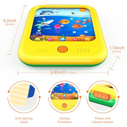 Qiaojoy Kids Learning Tablet Educational Learning Pad for Ages 2-5 - color: Yellow