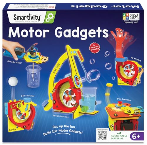 Smartivity 10-in-1 Motor Powered Gadgets Kit for Kids 6-12
