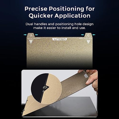 Creality Official Ender 3 S1 Pro Original Build Plate, 235x235mm Texture Surface PEI Sheet Magnetic Removable Flexible Spring Heat Resistance Bed Plate for Ender 3 V3 SE/KE, K1, Ender 3 S1, CR-10 SE - style: PEI Textured (Ender 3 S1 Pro)