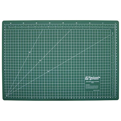 ELECTRONIX EXPRESS 5 Pack Metric 45cm x 30cm (17.71" x 11.81") Self-Healing Cutting Mat, Grid Lines Measure 40 cm x 25 cm, Green, 3mm Thick - size: 5 Pack