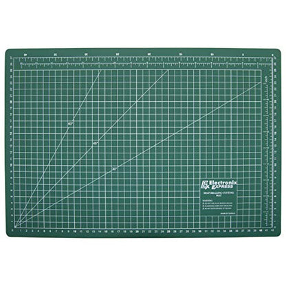 ELECTRONIX EXPRESS 5 Pack Metric 45cm x 30cm (17.71" x 11.81") Self-Healing Cutting Mat, Grid Lines Measure 40 cm x 25 cm, Green, 3mm Thick - size: 5 Pack