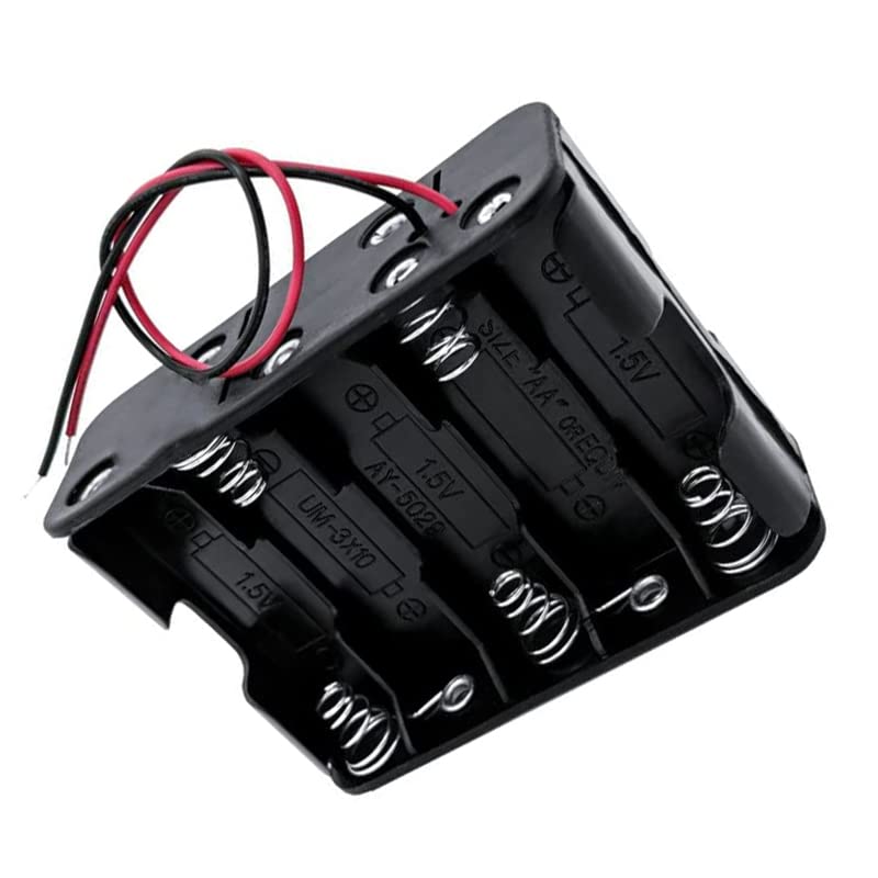 10 x 1.5V AA Battery Holder Case Box with Black Red Storage Boxes Plastic