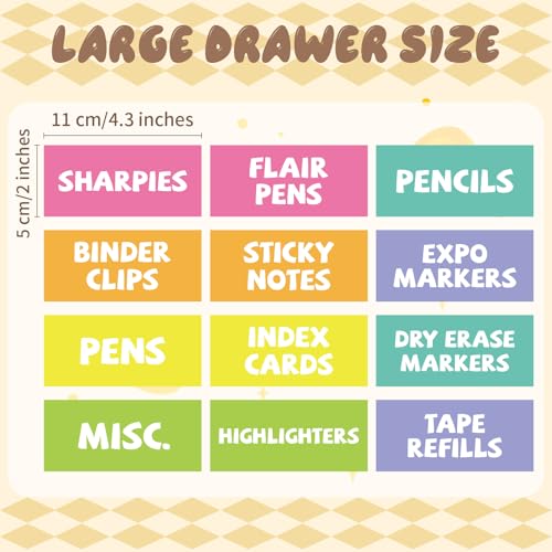 42 Pieces Teacher Toolbox Labels Tool Box Storage Label Classroom Supply Decor for Back to School Teachers Classroom Organization (Bright Rainbow) - style: Bright Rainbow