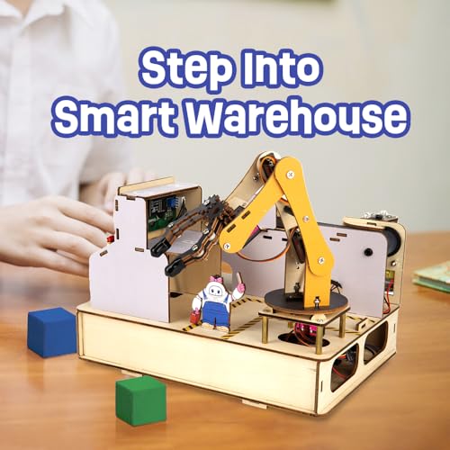 ACEBOTT 3-in-1 ESP32 IoT Control Smart Factory Starter Kit, Electronics Programming Kit Compatible with Arduino Scratch Online Tutorials, School DIY Education Solution Series STEAM Set for Teens 12+ - color: Gold