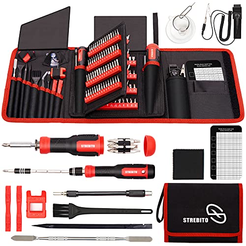 STREBITO 191-Piece Multi-Bit Screwdriver, Precision Screwdriver Set(Red) - color: Red