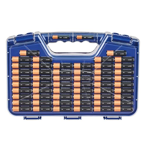 Battery Daddy Ontel Organizer Storage Case & Tester, Holds 180, Blue - color: Blue