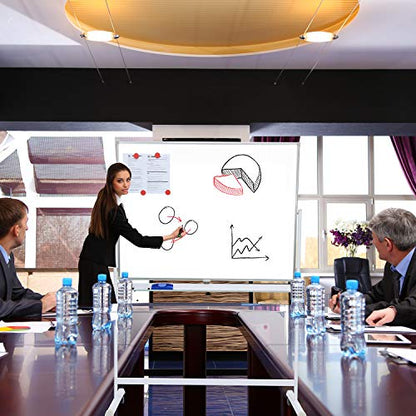 Double-Sided Mobile Whiteboard 48"x36" Dry Erase Magnetic Board with Stand - style: Double-sided 48x36 Inches