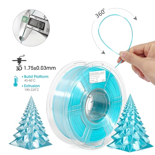 iSANMATE 3D Printer Filament, PLA Filament 1.75mm Dual Color Filament, Shiny Silk PLA Coextruded Filament, 1 kg/Spool (Lake Green and Silver) - color: Lake Green + Silver, size: Silk PLA