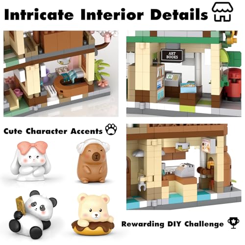 Capybara Hot Spring Retreat Mini Micro Building Blocks Toy Set - color: Capybara Hot Spring Retreat
