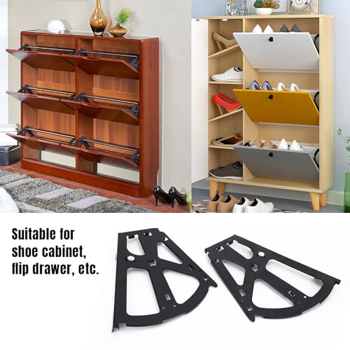 BORDSTRACT Shoe Cabinet Hinge, 2 Layers Shoe Cabinet Flip Frame - size: 2 Layer