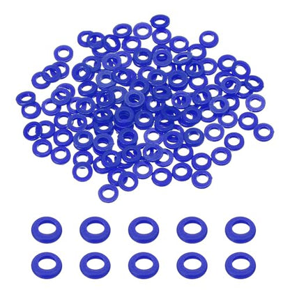 uxcell 120 Pcs Nylon Flat Washers 2.5mm ID 5mm OD 1mm Thick Plain Washer Grommets Plastic Sheet Gasket Fastener Sealing Spacer Gasket Ring Water Hose Washers, Blue - color: Blue, size: 2.5mm x 5mm x 1mm