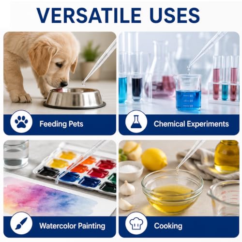Vakly Sterile Transfer Pipettes 3 mL Individually Wrapped Disposable (25)