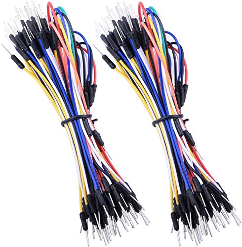 HiLetgo Pack of 3 Set 65pcs Assorted Multicoloured Solderless Wires Flexible Breadboard Jumper Wires Male to Male