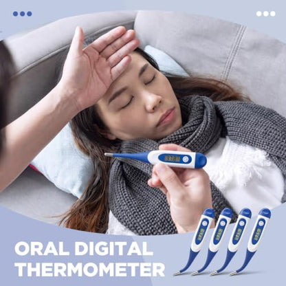 TrelaCo 10 Pcs Digital Thermometer Bulk for Adults, Blue - color: Blue