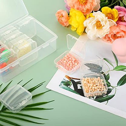 13 Pack Small Plastic Bead Organizers with Clear Case, 2.1 x 2.1 x 0.8 Inch - size: 2.1 x 2.1 x 0.8 Inch