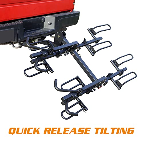 Rockland Foldable 4-Bike Rack, 160 lbs Capacity, Hitch Mount Bike Rack, Fits up to 2.5" Tire Width and 50" Wheelbase, Bike Carrier Rack for 2" Receiver for Cars SUVs Vans RVs - size: 4-Bike Rack+160LBS