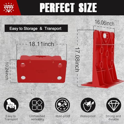 Multi Purpose Wire Dispenser, Cable/Wire Spool Rack, Wire Spool Caddy, Holds Spools Up to 34" In Diameter, Load Capacity 330 LBS, 1 Pair (Red) - color: Red