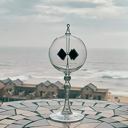 Large Transparent Solar Power Crookes Radiometer Sun Light Energy Spinning Vanes Windmill Gift Home - color: Transparent