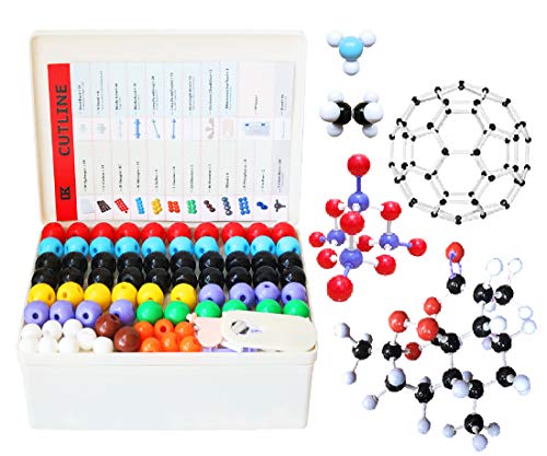 LINKTOR Chemistry Molecular Model Kit (444 Pieces), Student or Teacher Set for Organic and Inorganic Chemistry Learning, Motivate Enthusiasm for Learning and Raising Space Imagination, A Fullerene Set - color: 444pcs Kit