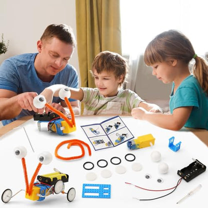 4 Set Bulk Craft Robot Kits for Kids, STEM Building Toys for ages 6-8 8-13