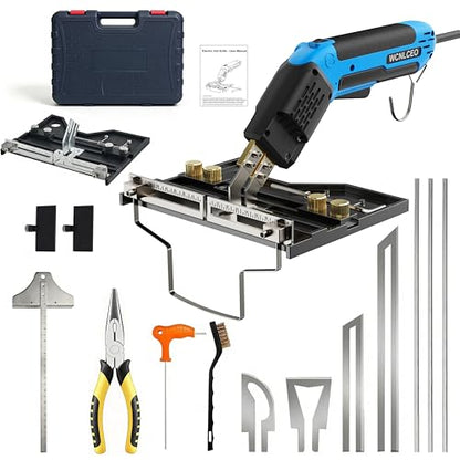 【New Model】 Foam Cutter Electric Hot Knife, Foam Cutting Tool Kit,Air Cooled 200W Styrofoam Cutting Tool Kit for Cutting Foam Board Insulation, EPP, EPS, XPS, EVA - color: blue Air-cooled Version