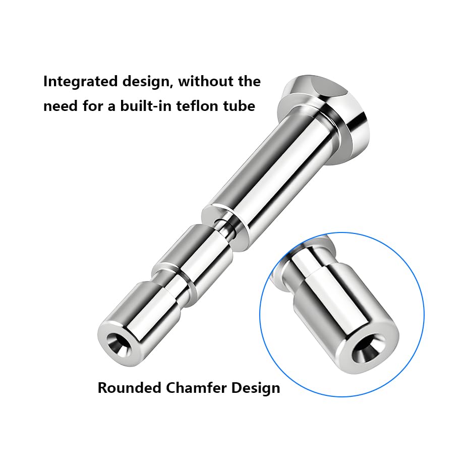 Upgraded Integrated 0.4mm Nozzle for Anycubic Kobra 3 Max, Fully Titanium Alloy Throat Tube Quick Swap Hardened Steel Nozzle High Speed Hot End Nozzle for Kobra 3 Max 3D Printer, 2PCS - color: Upgraded 0.4mm Nozzle